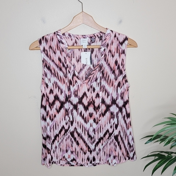 NWT Evereve Roan + Ryan | Clara Ika Tank Blouse in Blush Pink Size XS - Picture 6 of 6